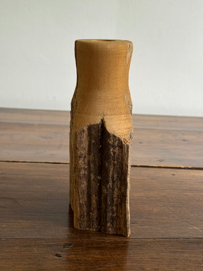 Vintage Reclaimed Wood Post Dry Vase