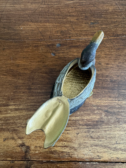 Vintage Metal Duck Trinket Box or Ashtray - Made in Austria