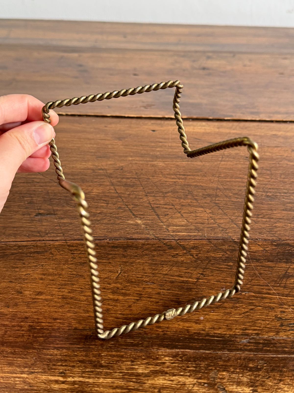 Set of Four Twisted Rope Brass Display Stands