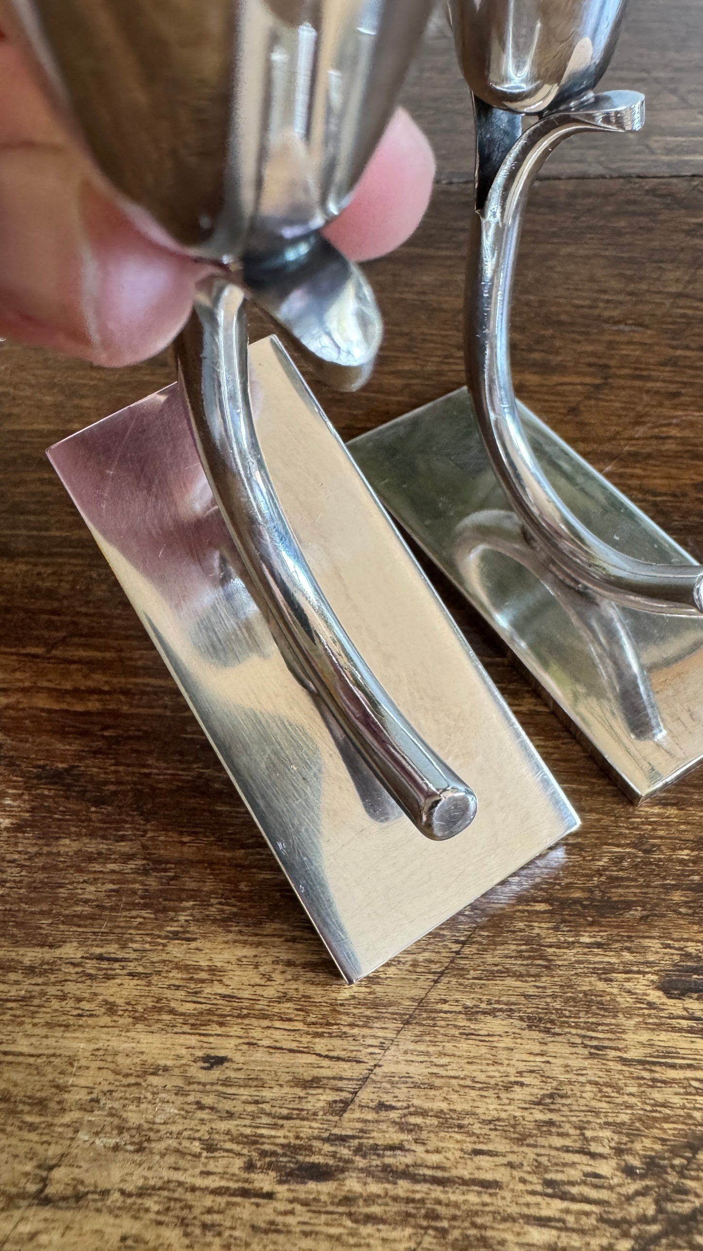 Vintage Silver Plated Candle Holder Pair - Made in Canada