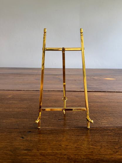 Brass Plated Art Stand - Folding Easel Photo Stand
