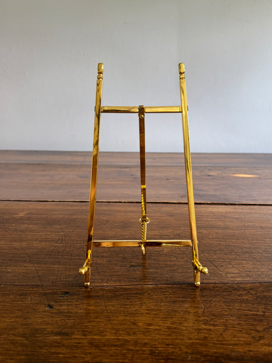 Brass Plated Art Stand - Folding Easel Photo Stand