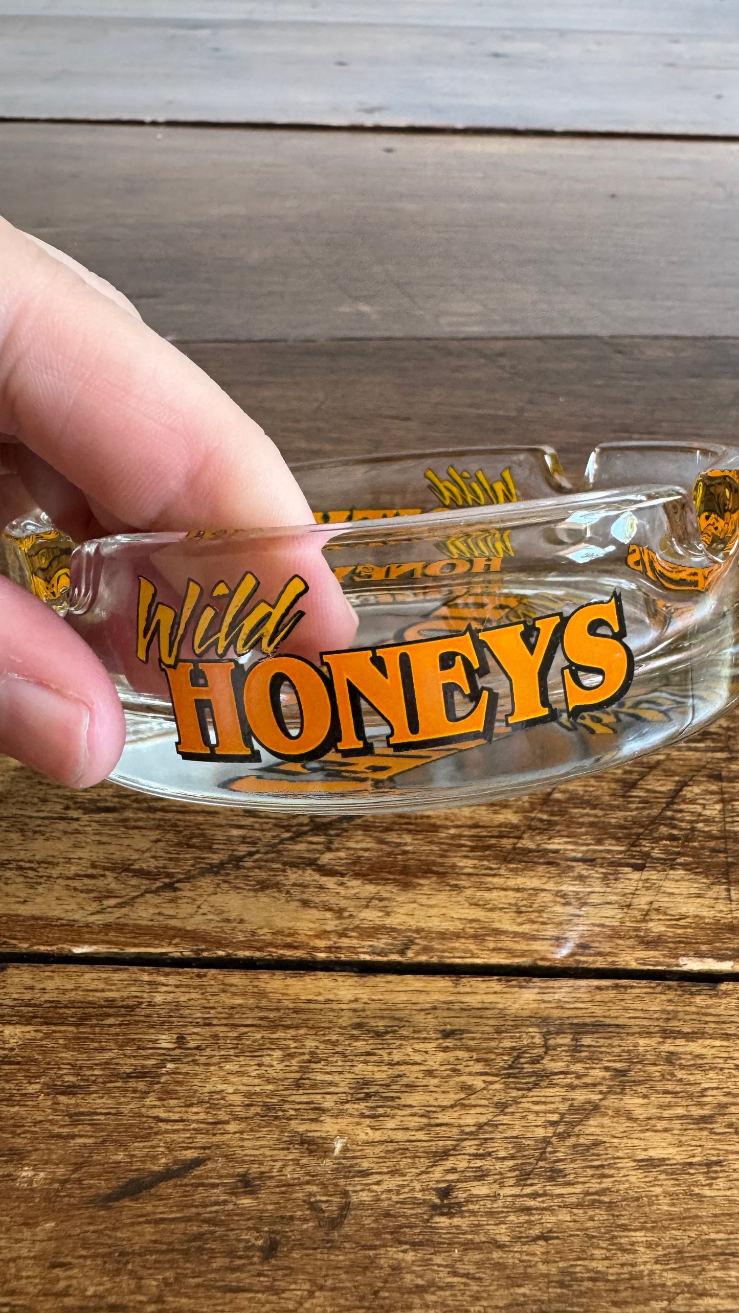 Wild Honeys Glass Ashtray