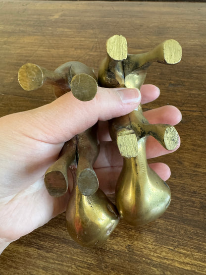 PICK ONE Vintage Brass Tail Up Cat Figurine - Cat Ring Holder