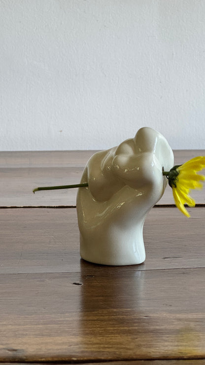 Ceramic Hand Holder - Single Stem Flower Holder