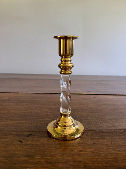 Vintage Acrylic and Brass Candleholder by Partylite - Made in China