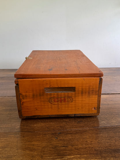 Vintage Repurposed Explosives Crate Storage Box with Key Lock