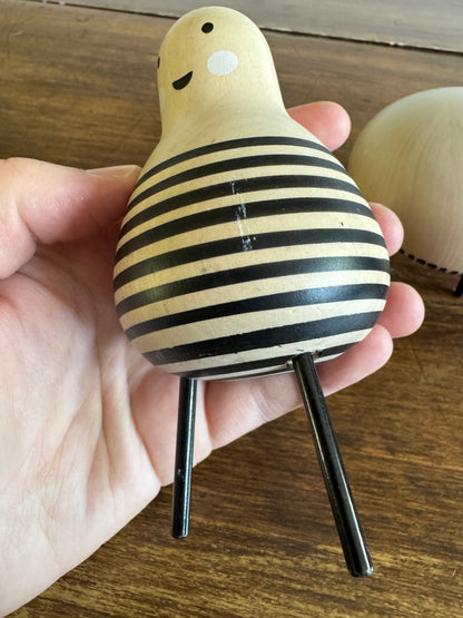 IKEA DVÄRGTALL Wooden Doll Pair