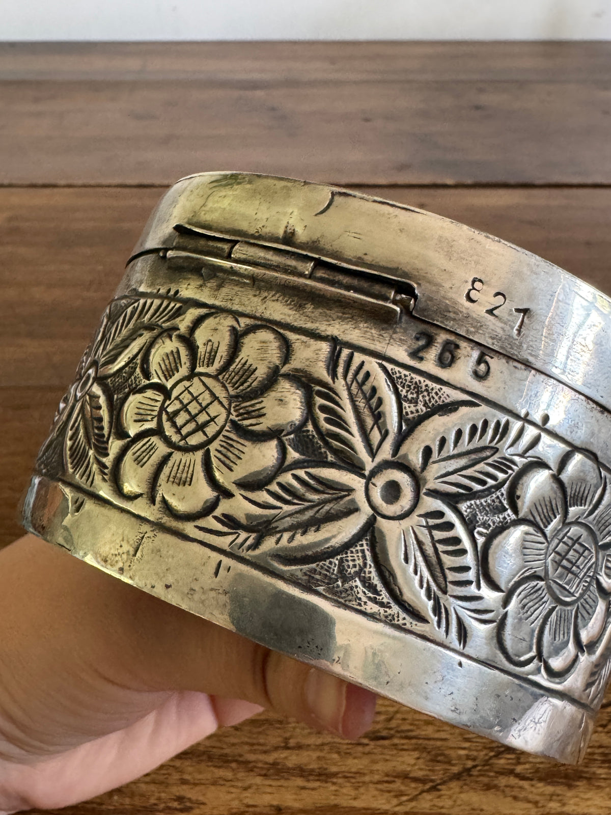 Silver Plated Over Brass Lidded Trinket Box