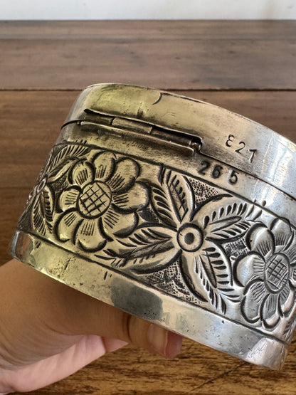 Silver Plated Over Brass Lidded Trinket Box