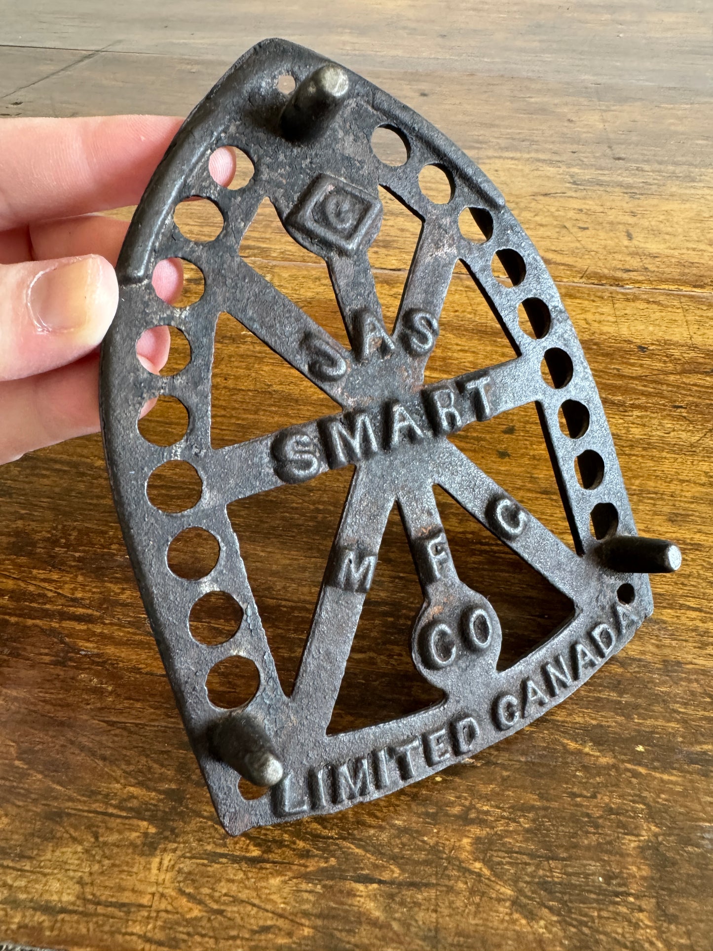 Vintage Sad Iron Trivet Stand - Cast Iron Shaped Holder