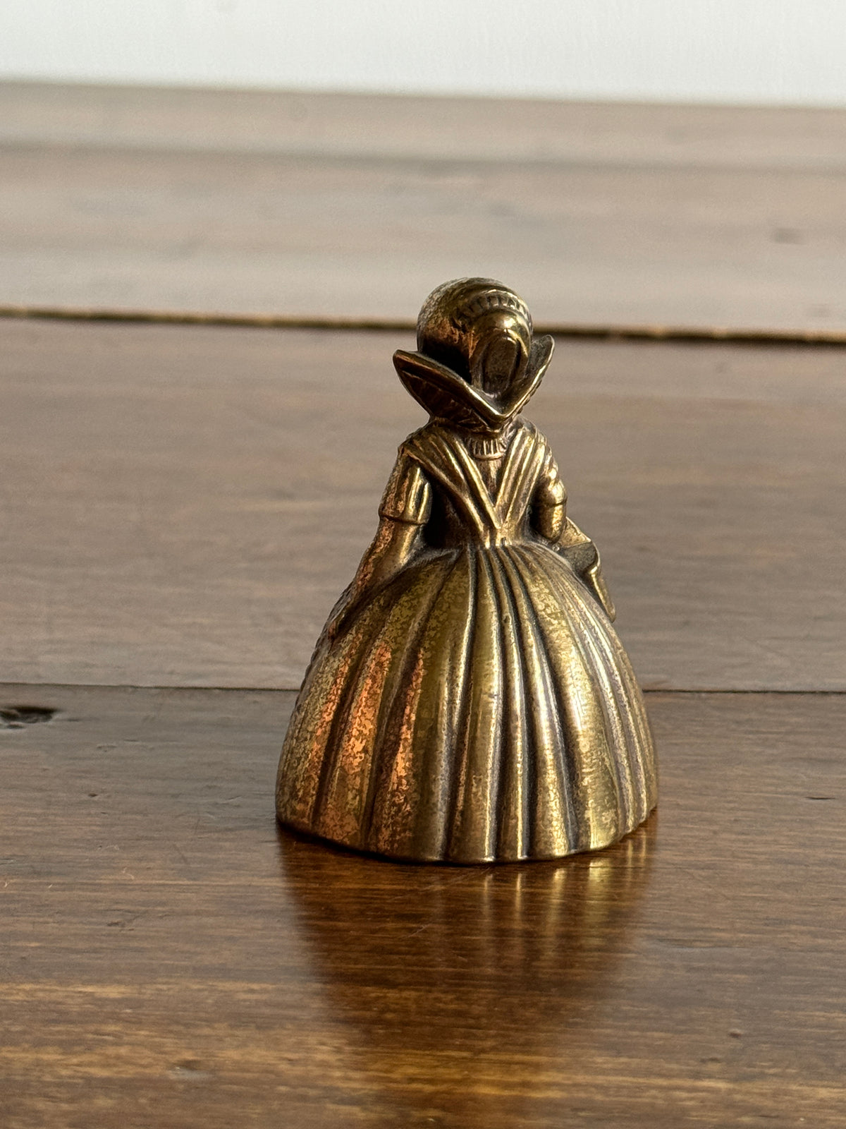 Vintage Brass Lady Bell with Full Dress - Made in England