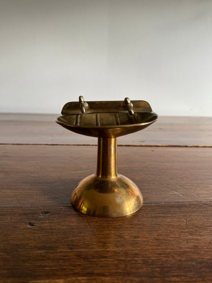 Vintage Brass Pedestal Sink Soap Dish - Bathroom Brass Decor