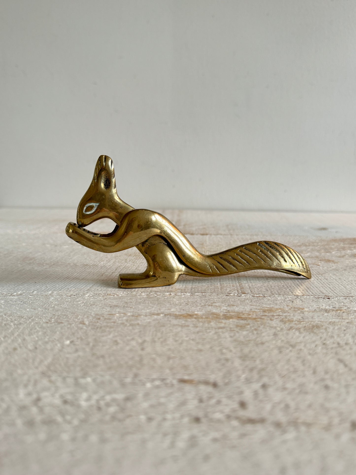 Vintage Brass Squirrel Nut Cracker - Cottage Nut Pressure Cracker