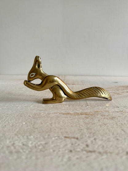 Vintage Brass Squirrel Nut Cracker - Cottage Nut Pressure Cracker