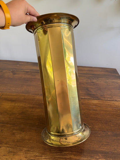 Vintage Lightweight Brass Umbrella Holder - Lombard England