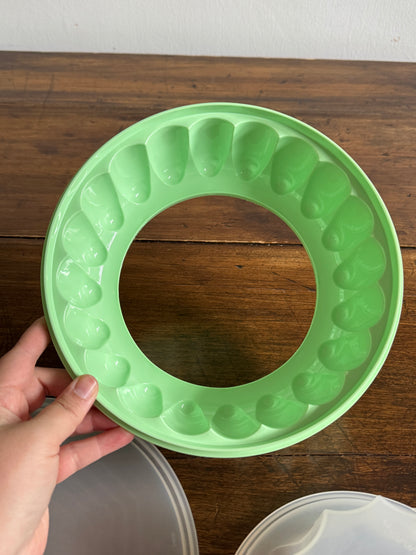 Vintage Green Plastic Tupperware Jello Ring Mold