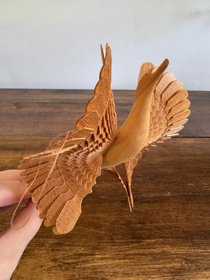 Layered Wood Bird Decoration Standing or String Hanger