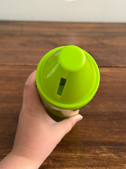 Modern Crayola Crayon Bank - Electric Lime Green Metal Base Plastic Top