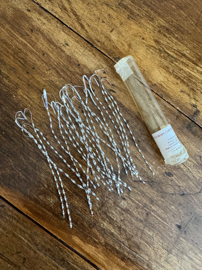 Hand Crafted Thin Twisted Metal Victorian Tinsel Ornaments - QTY 24