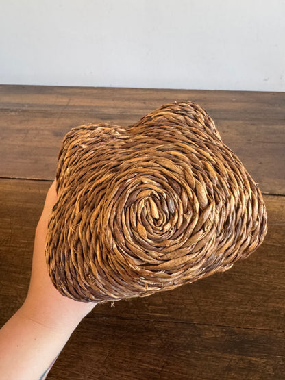 Vintage Small Woven Wicker Bust of Woman's Figure