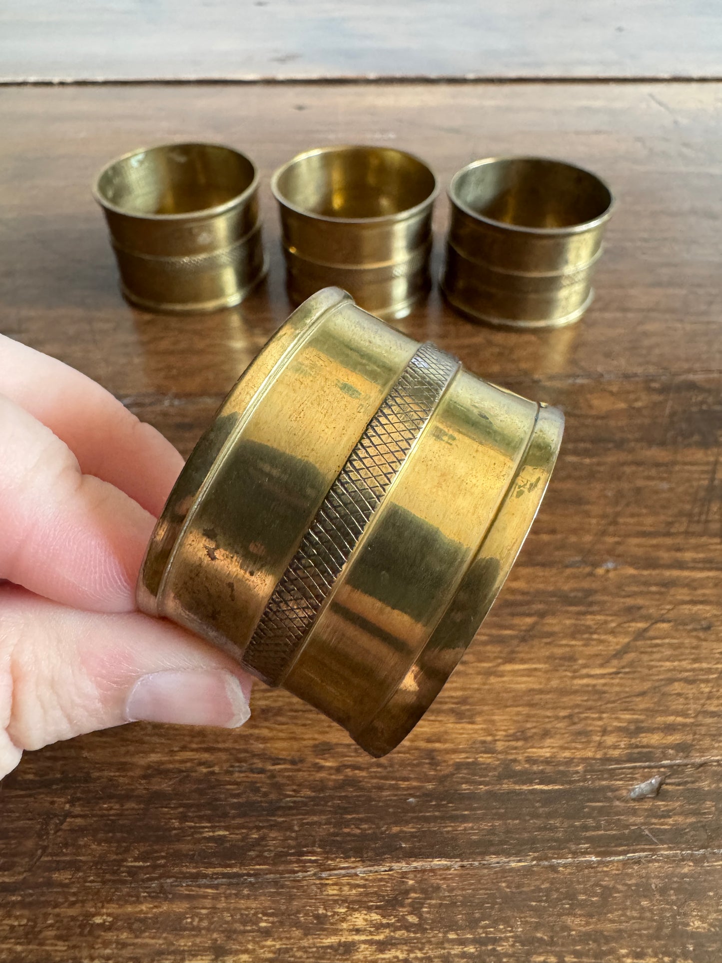 Brass Napkin Rings - Set of Four