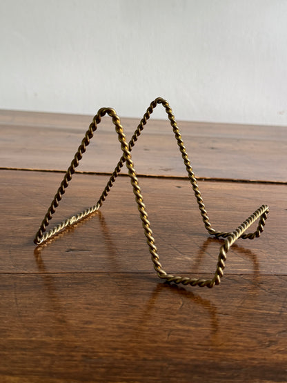 Set of Four Twisted Rope Brass Display Stands