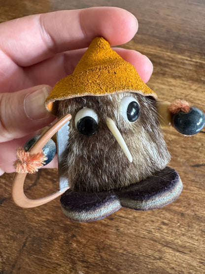Fur Critter with Saw Mini Wood Figurine