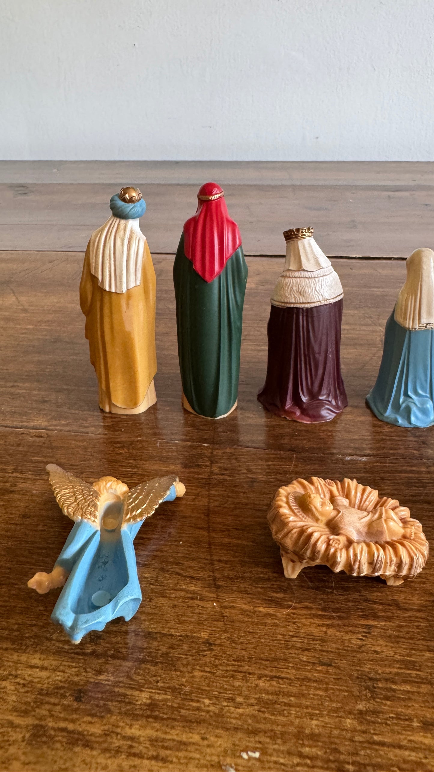 Vintage Plastic Nativity Set - Made in Hong Kong
