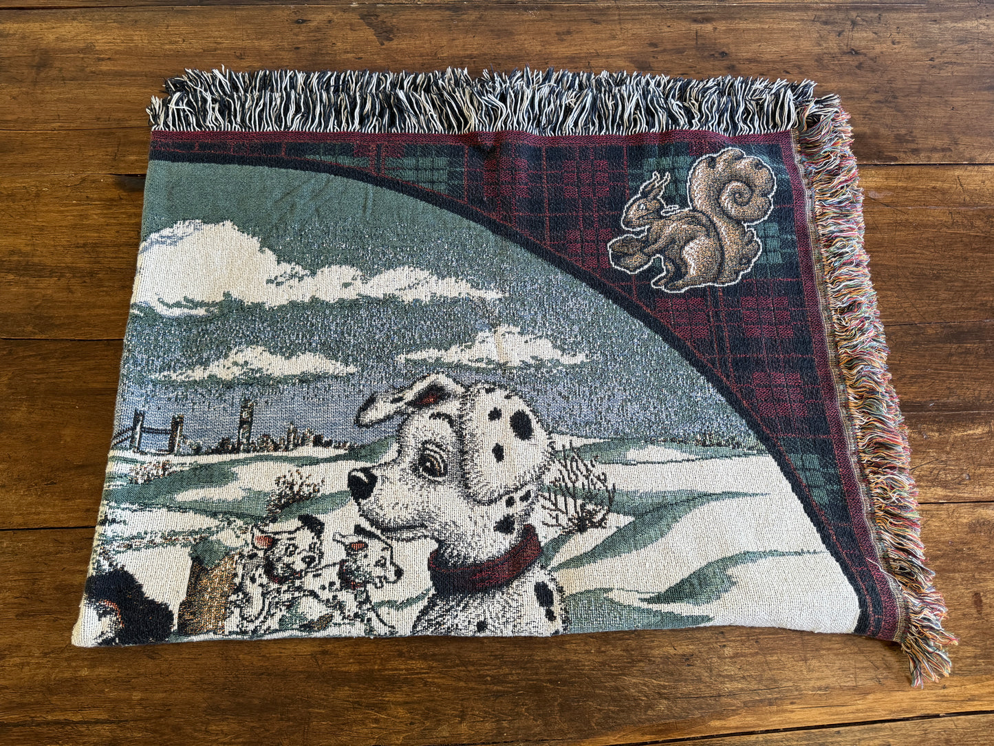 Vintage 101 Dalmatians Disney Tapestry Throw Blanket