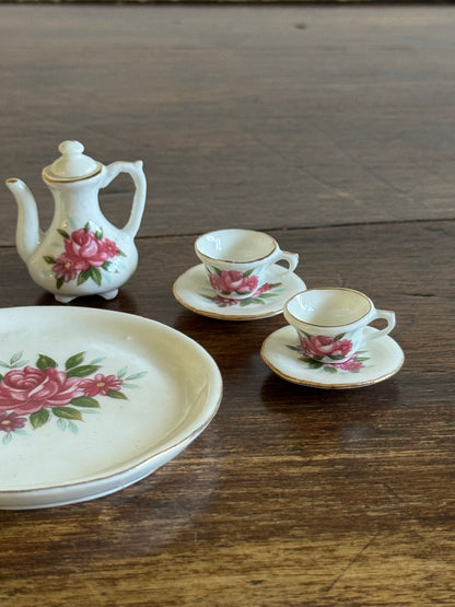 Vintage Miniature Bone China Brinton Mini Tea Set - Made in Taiwan
