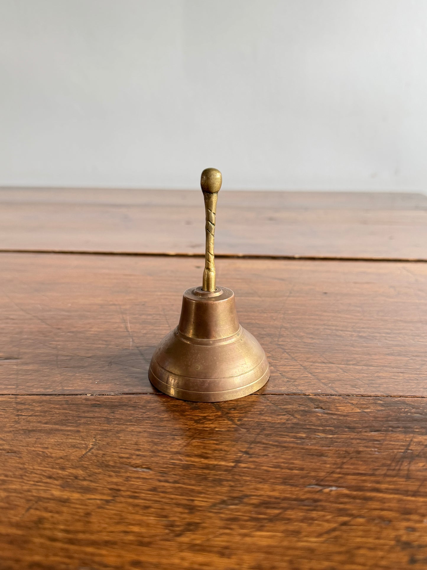 Vintage Brass Decorative Bell with Simple Post