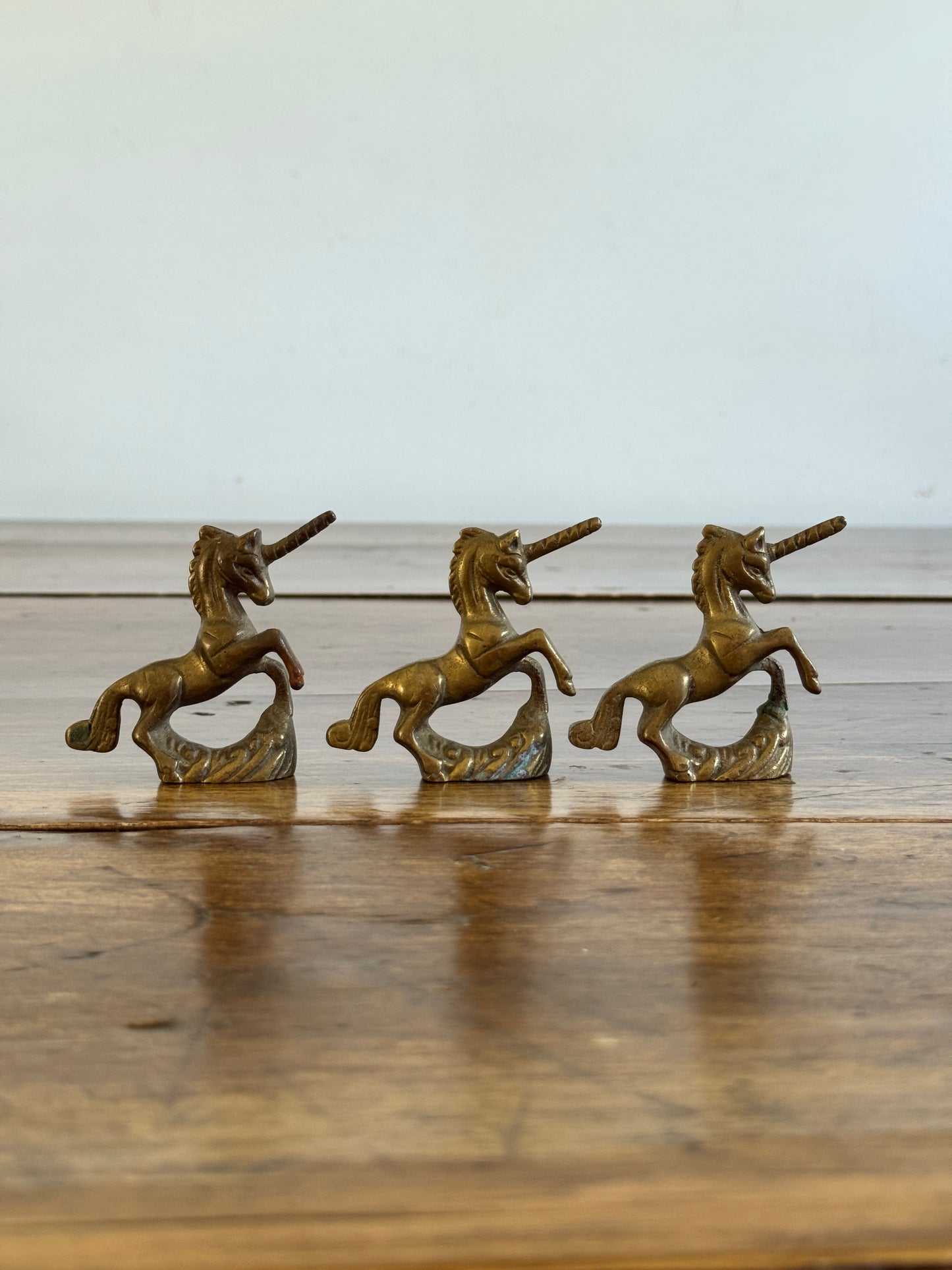 SINGLE Vintage Brass Unicorn Small Figurines