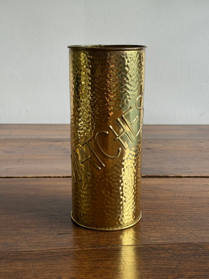 Vintage Brass Long Match Holder - Lombard England