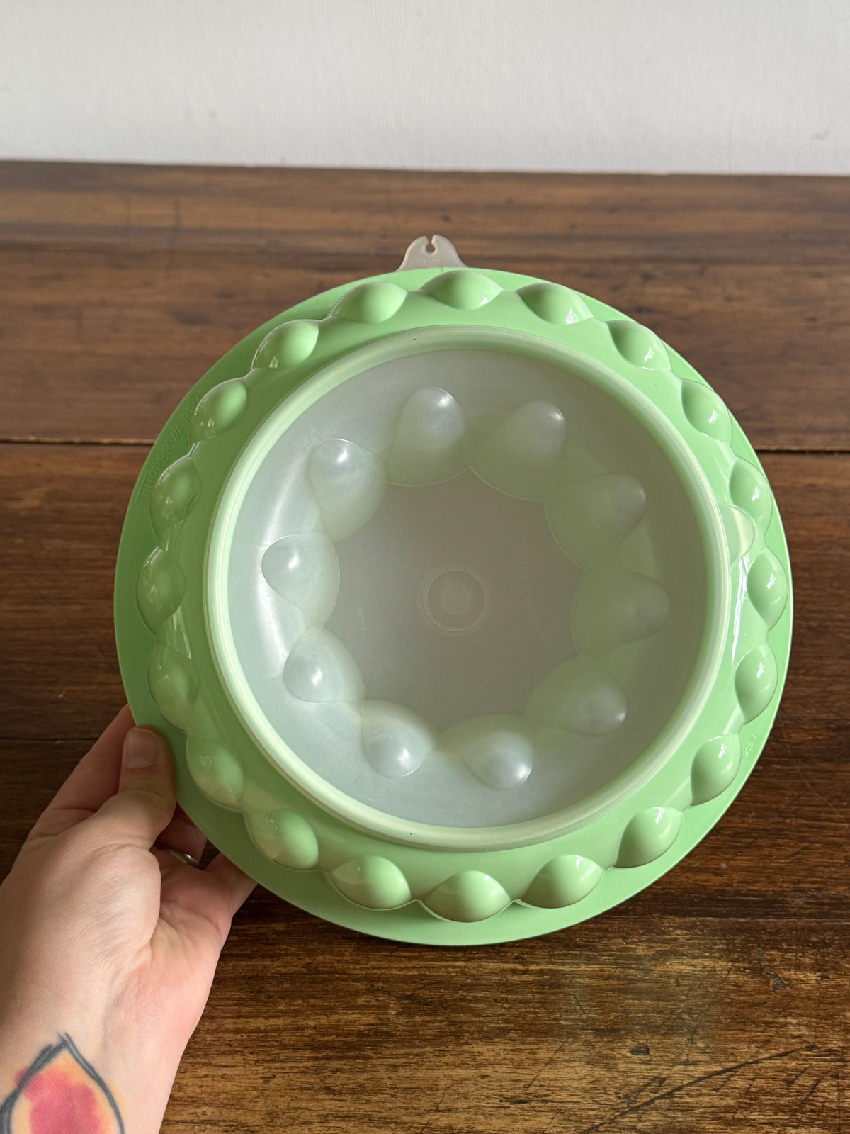 Vintage Green Plastic Tupperware Jello Ring Mold