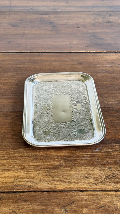 Small Rectangular Silver Trinket Dish - Made in Canada