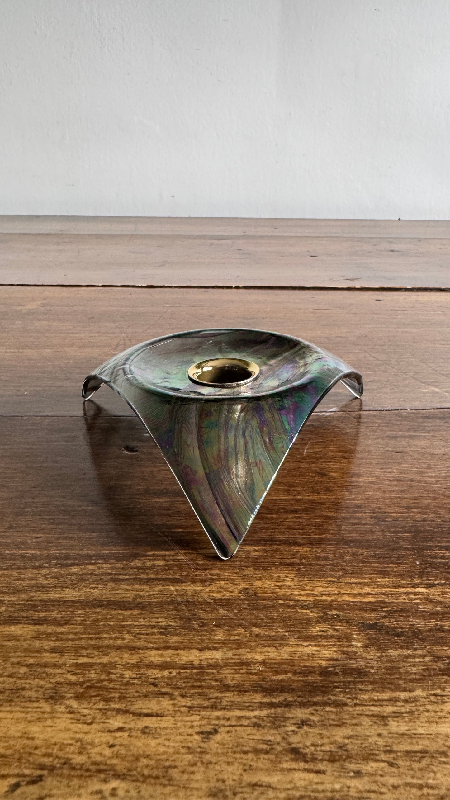 Glass Triangle Shaped Candleholder Kheops International - Made in Canada
