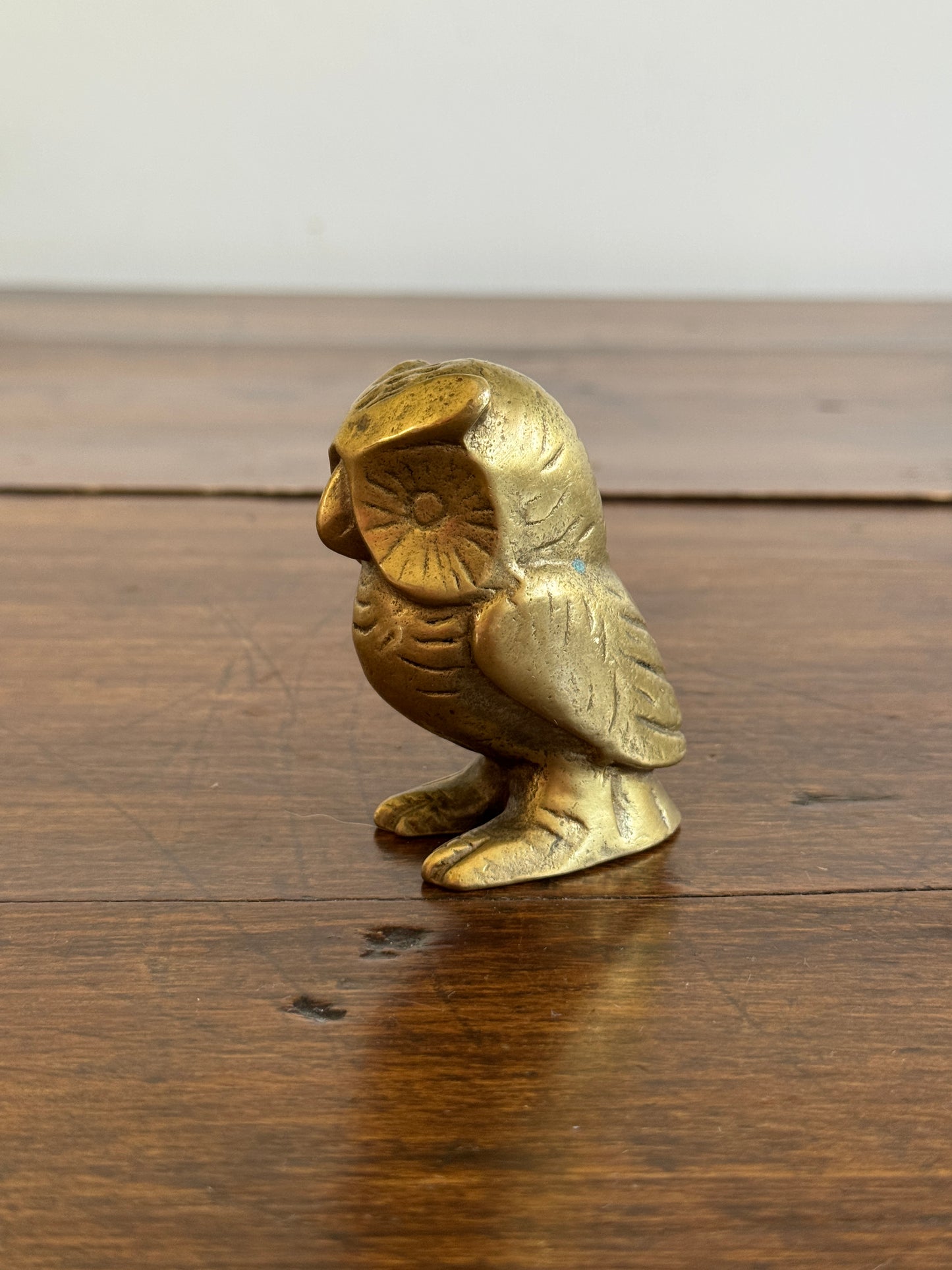 Vintage Heavy Brass Owl - Made in Canada