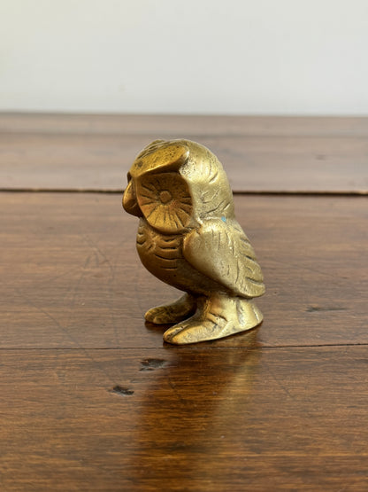 Vintage Heavy Brass Owl - Made in Canada