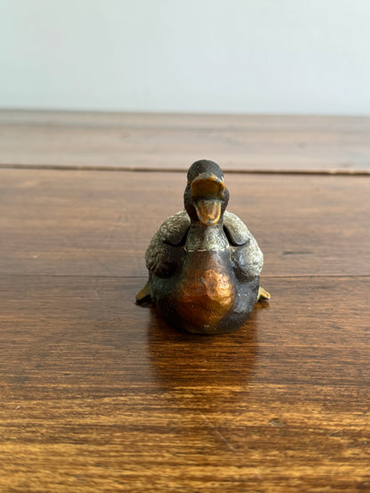 Vintage Metal Duck Trinket Box or Ashtray - Made in Austria