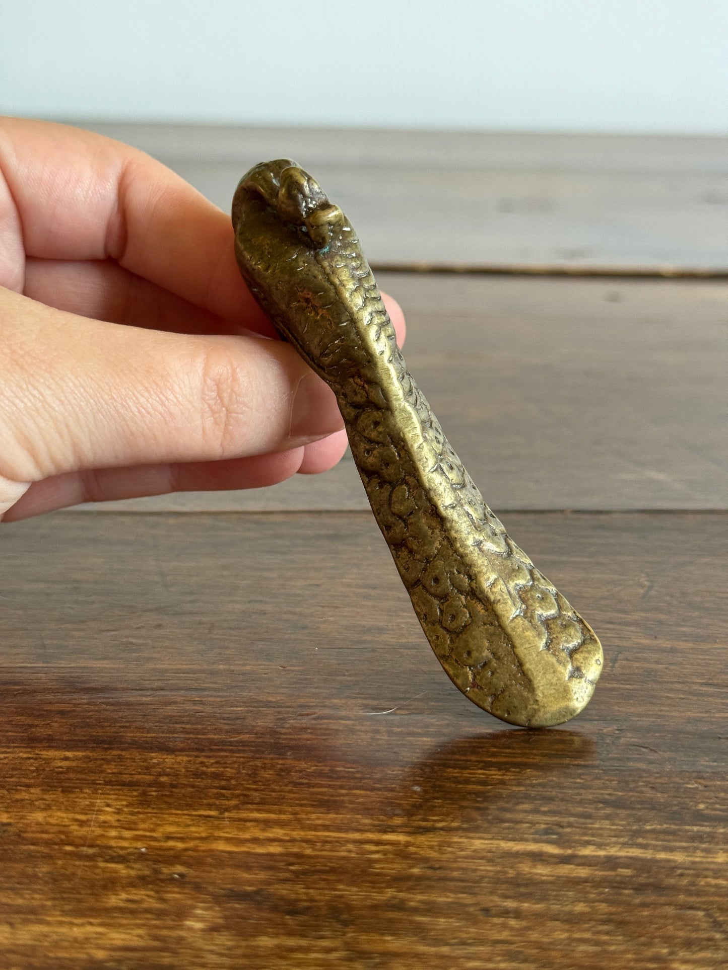 Small Brass Peacock Figurine - Brass Bird Decor