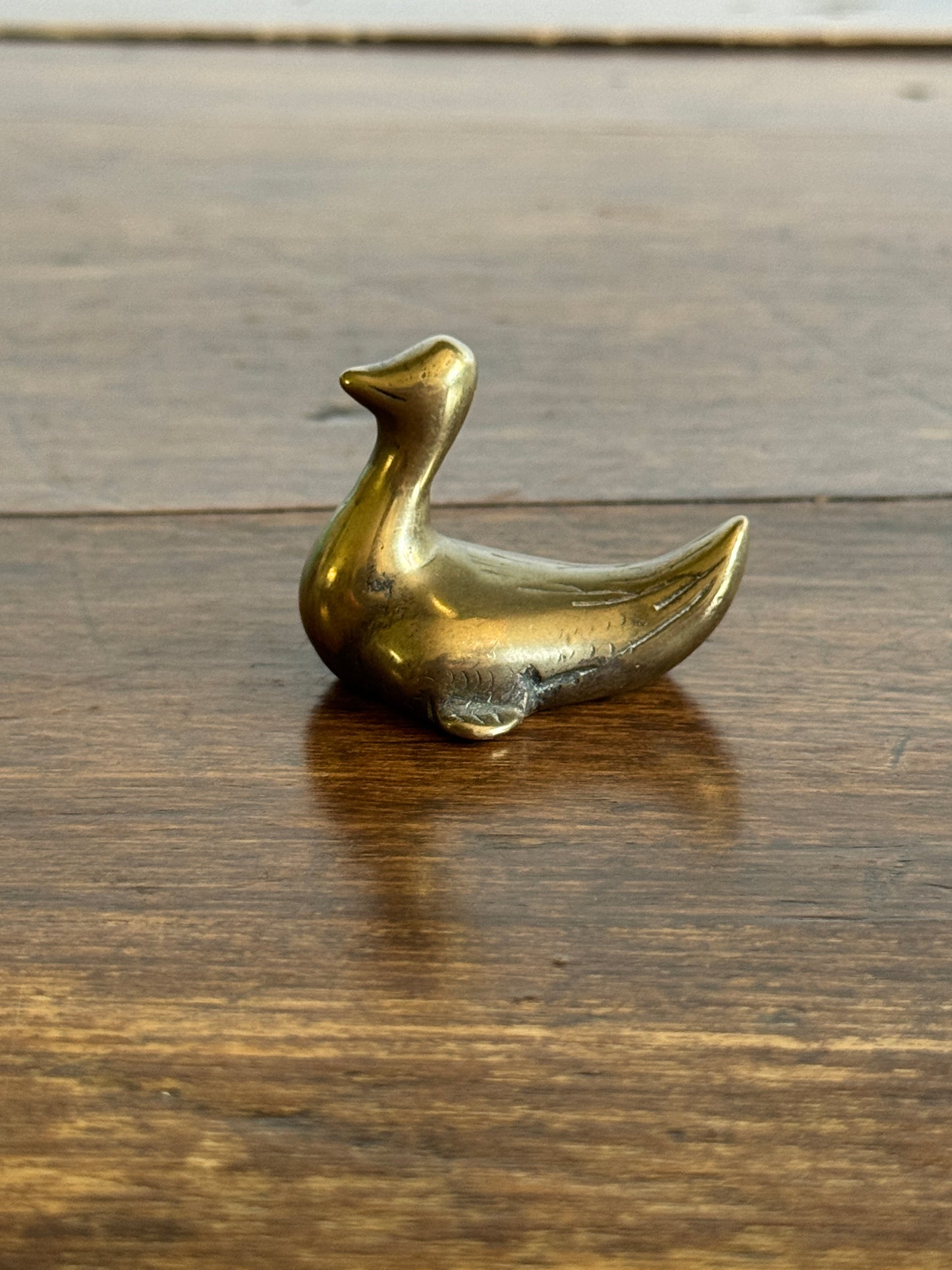 Miniature Brass Bird Figurine - Brass Duck/Swan Mini