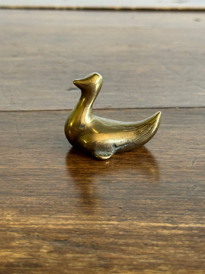 Miniature Brass Bird Figurine - Brass Duck/Swan Mini