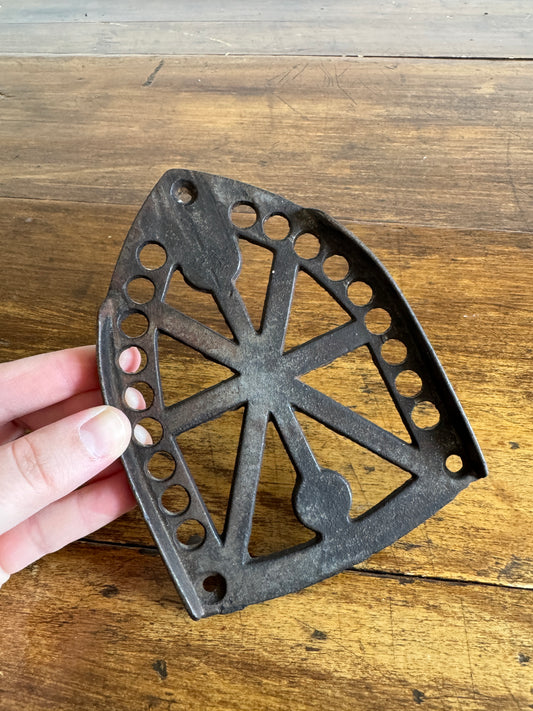 Vintage Sad Iron Trivet Stand - Cast Iron Shaped Holder