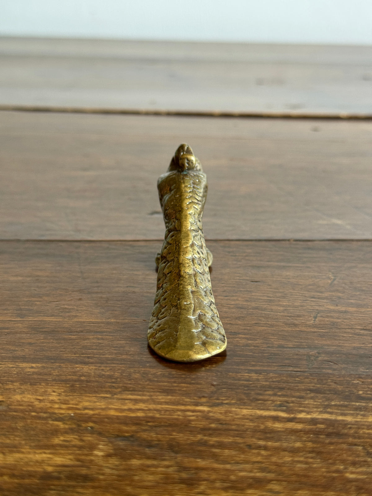 Small Brass Peacock Figurine - Brass Bird Decor