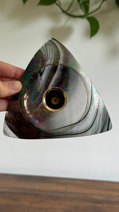 Glass Triangle Shaped Candleholder Kheops International - Made in Canada
