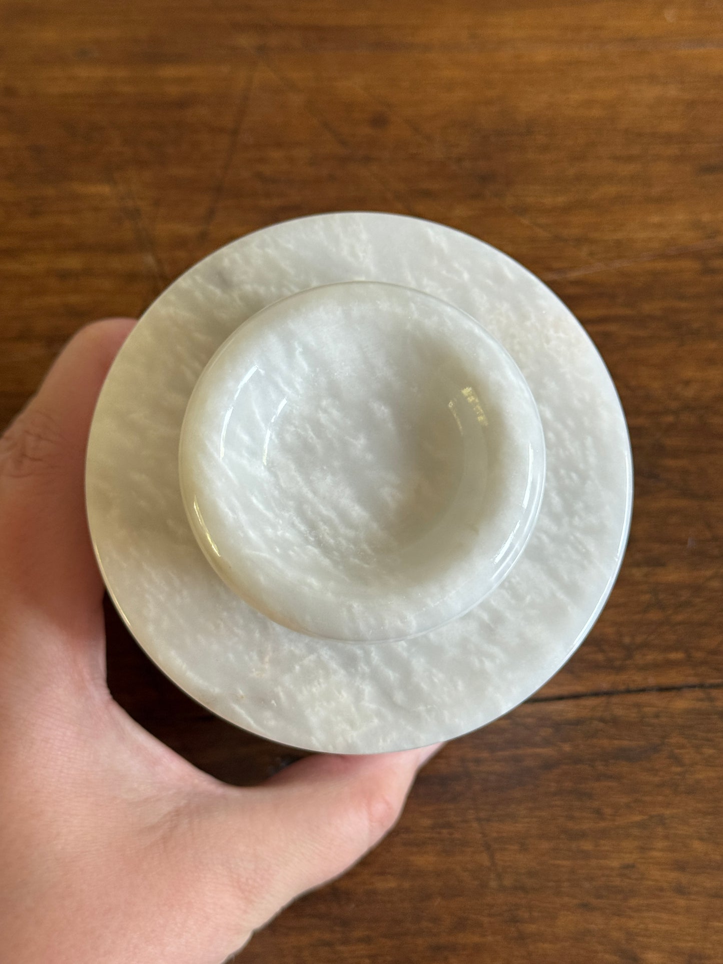 White Marble Stone Butter Bell Dish