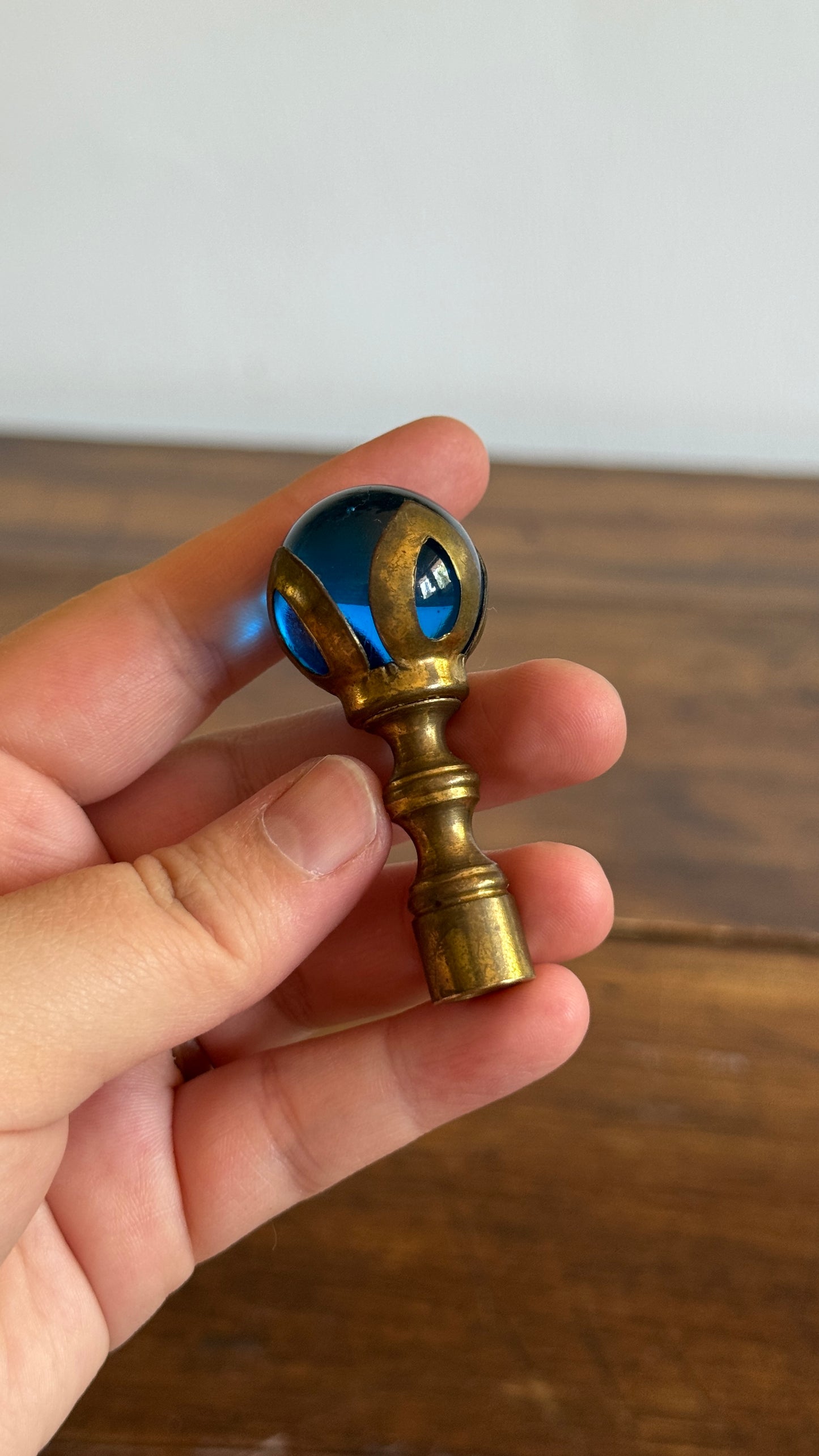 Pick One: Vintage Glass Marble Lamp Finial