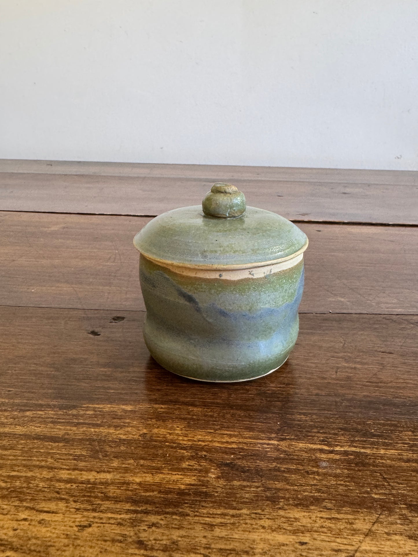 Studio Crafted Lidded Pottery Storage Jar