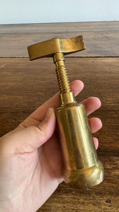 Vintage Brass Wine Corkscrew - Made in Italy